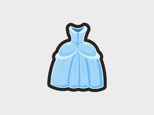 Glass Slipper Inspired Princess Dress Cookie Cutter STL Files