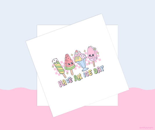Have An Ice Day Groovy Summer Sublimation Transfer Print