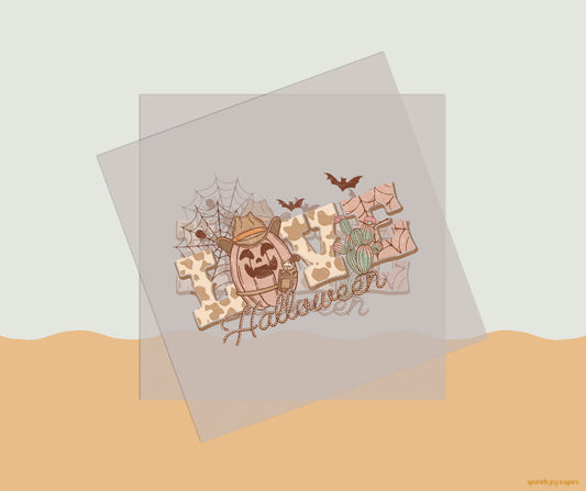 Love Halloween Howdy Western Halloween DTF Transfer Print
