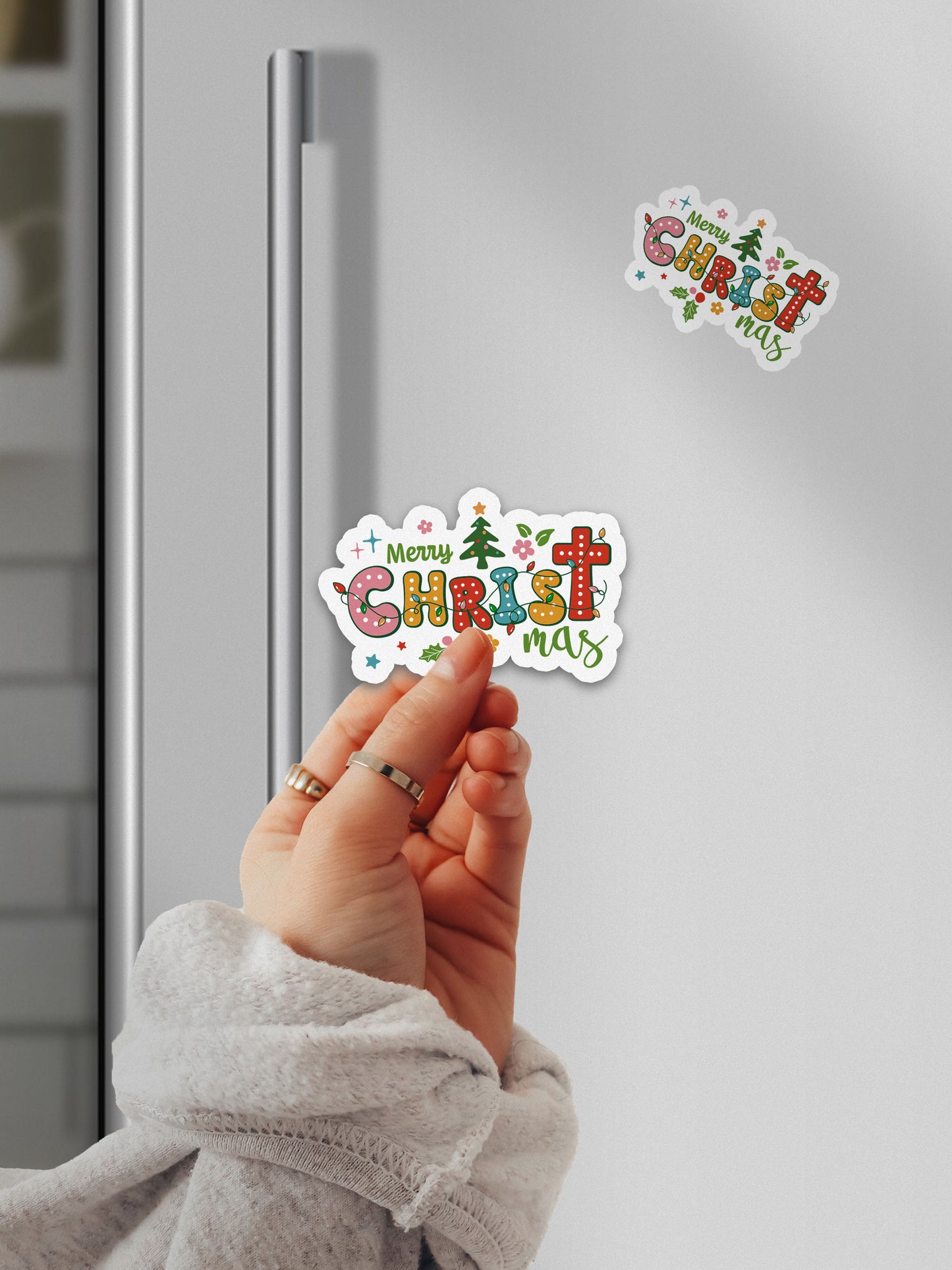 Merry Christ-mas Boho Christmas Christian Jesus Magnet