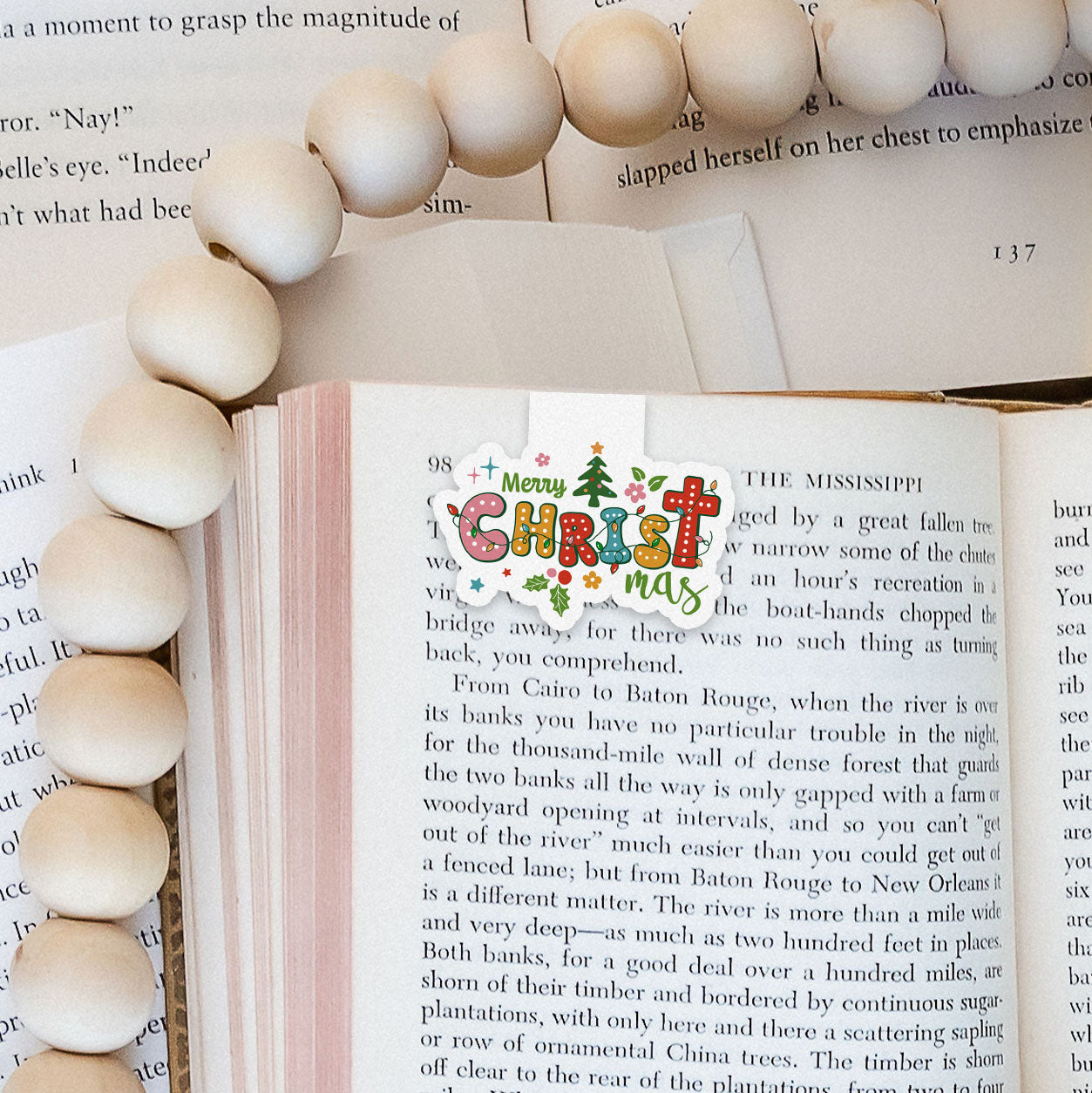 Merry Christ-mas Boho Christmas Christian Jesus Magnetic Bookmark