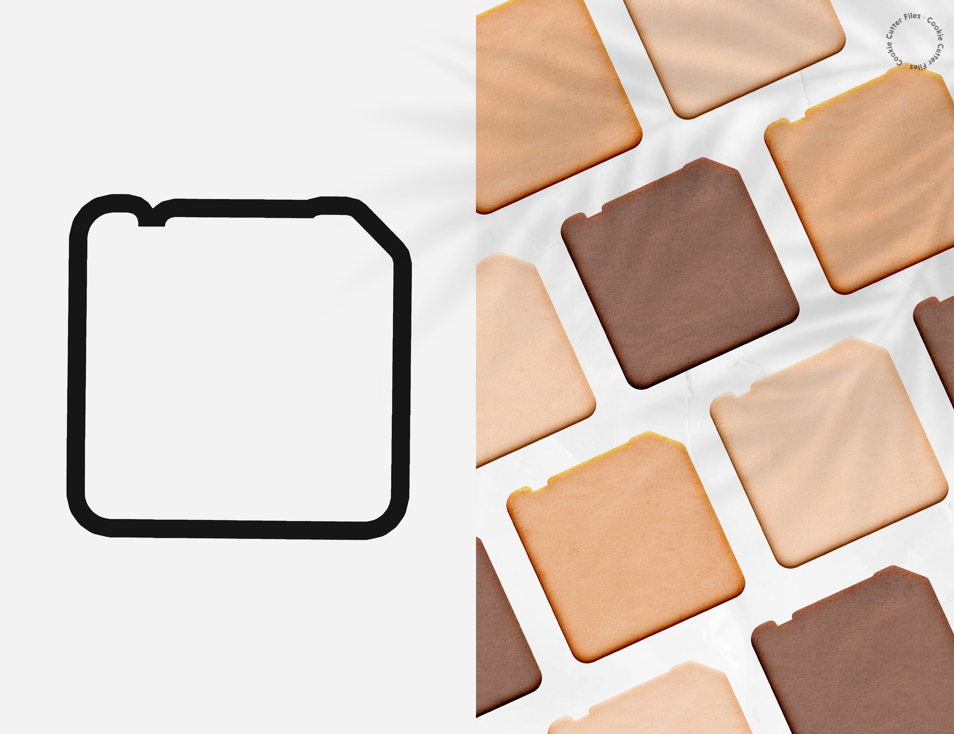 Floppy Disk Nostalgia 90s Cookie Cutter STL Files Cookie Cutter Files