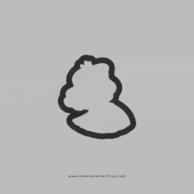 Sleeping Little Princess Cookie Cutter STL Files Cookie Cutter Files