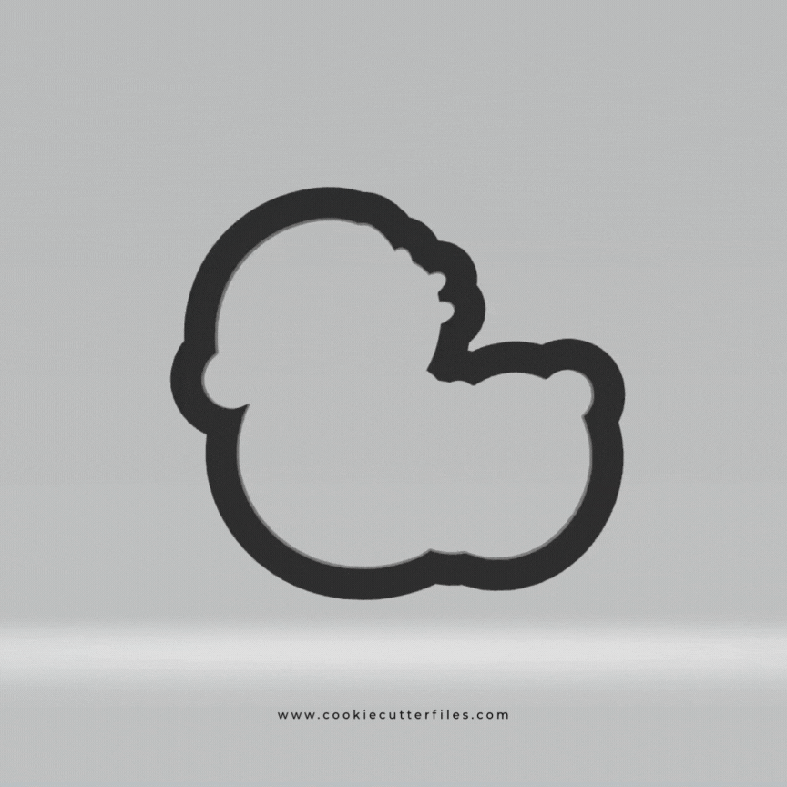 Croc Animal Faces Santa Edition Cookie Cutter STL Files