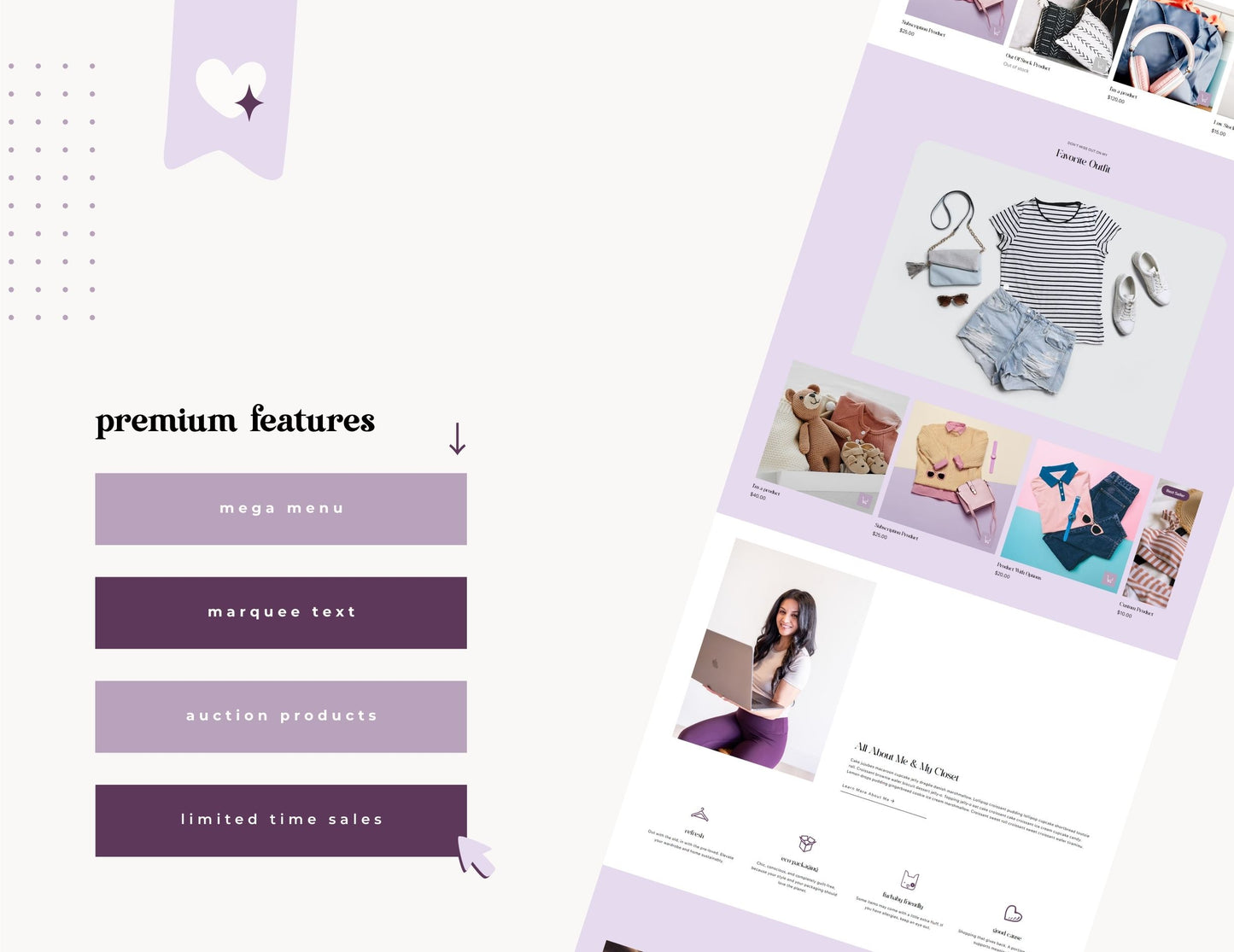 Pretty Closet Wix Studio Website Template