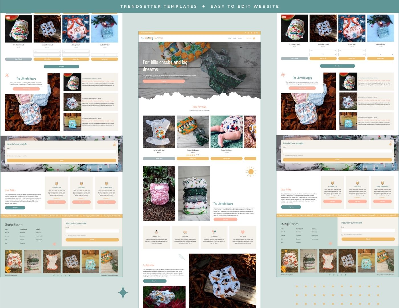 Cheeky Bloom Wix Studio Website Template