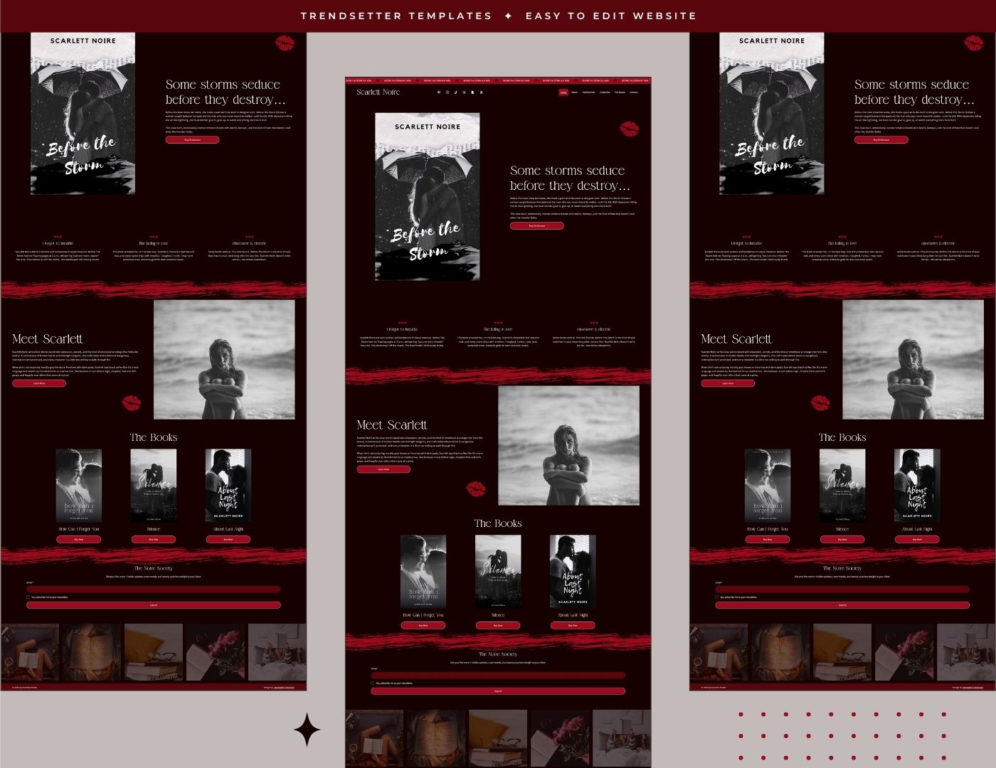 Author Scarlett Noire Wix Studio Website Template
