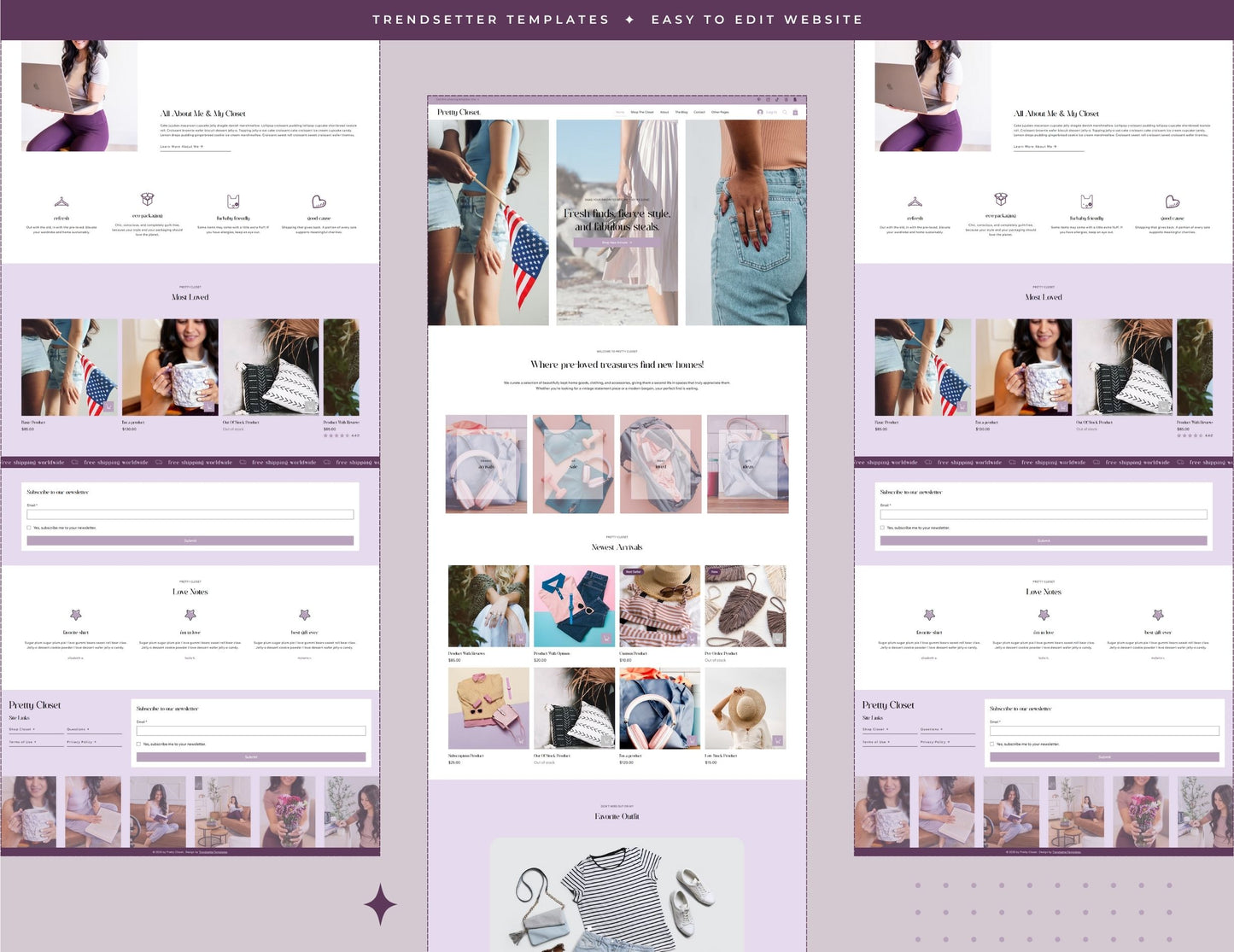 Pretty Closet Wix Studio Website Template
