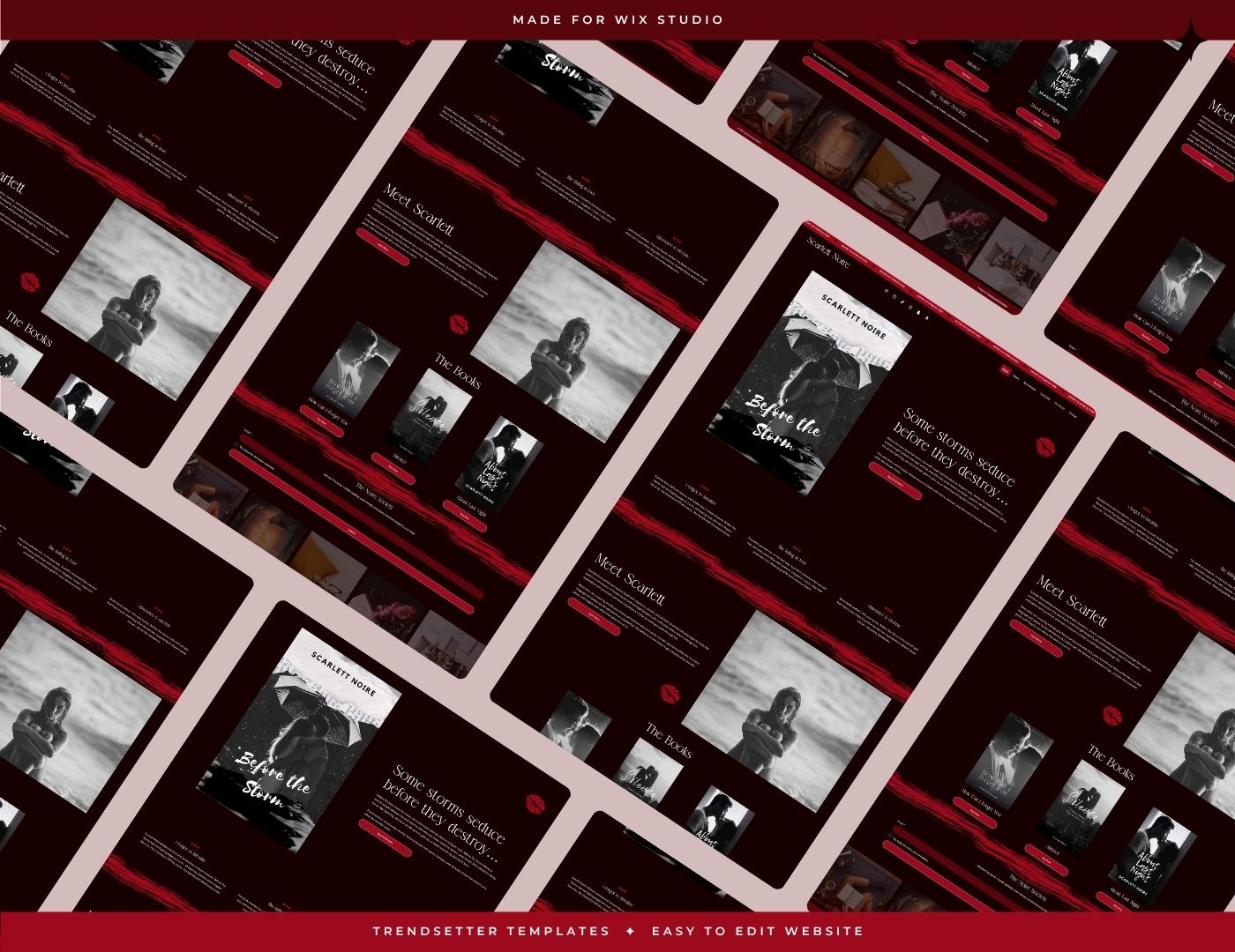 Author Scarlett Noire Wix Studio Website Template