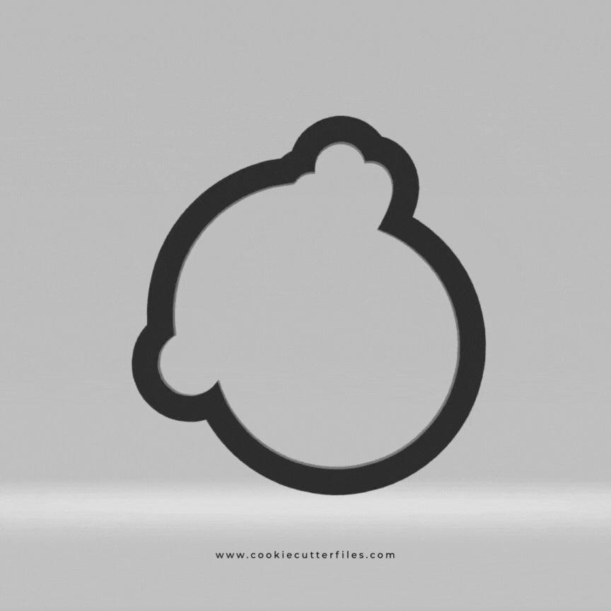 Chick Animal Faces Santa Edition Cookie Cutter STL Files