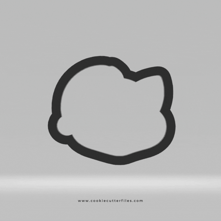Cat Animal Faces Santa Edition Cookie Cutter STL Files