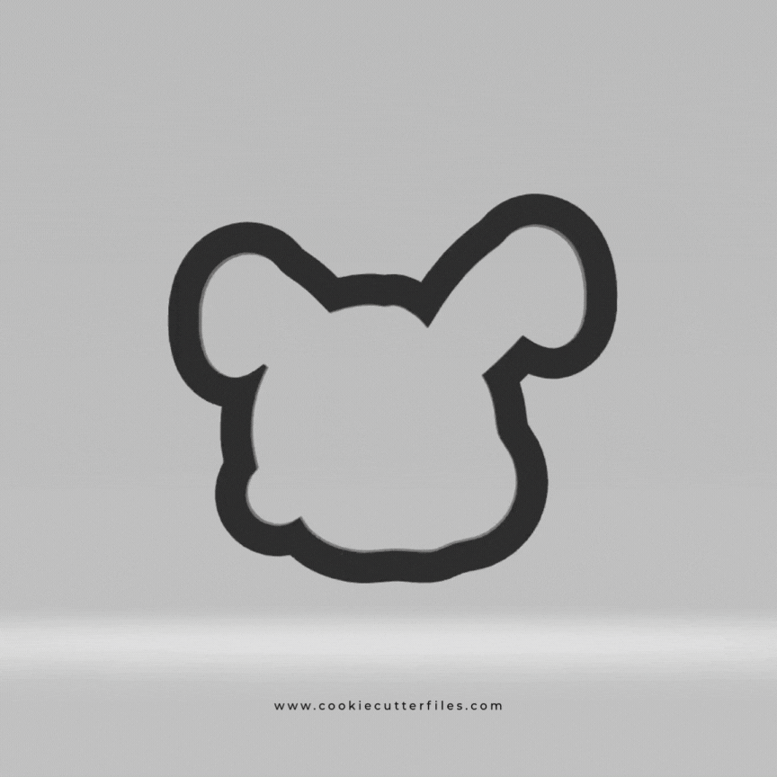 Bunny Animal Faces Santa Edition Cookie Cutter STL Files