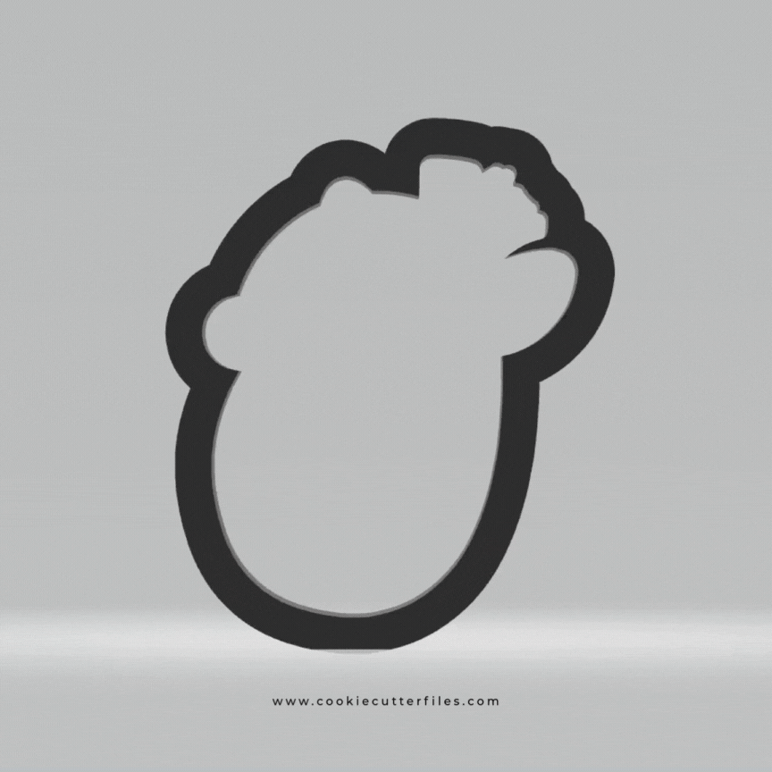 Zebra Animal Faces Santa Edition Cookie Cutter STL Files