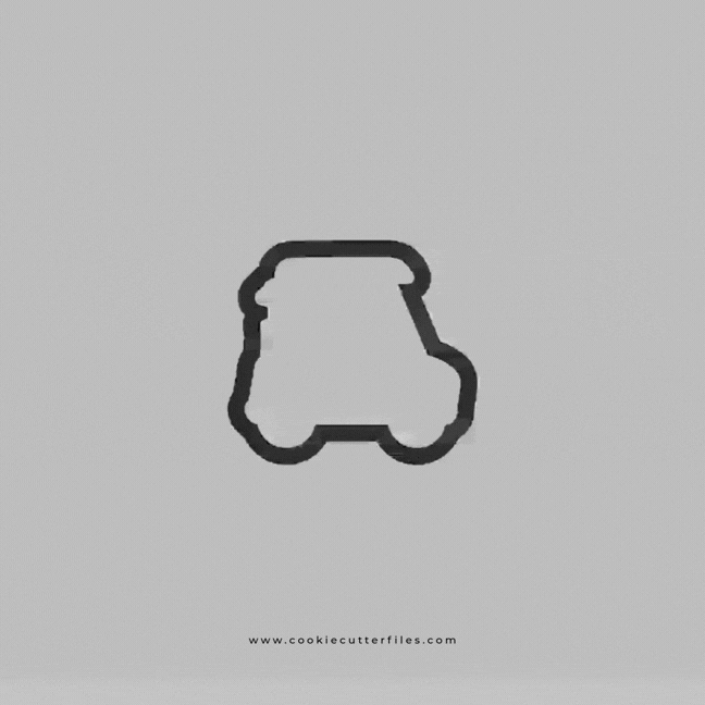 Golf Cart Cookie Cutter STL Files Cookie Cutter Files