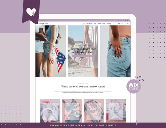 Pretty Closet Wix Studio Website Template