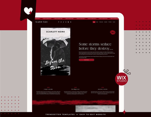 Author Scarlett Noire Wix Studio Website Template