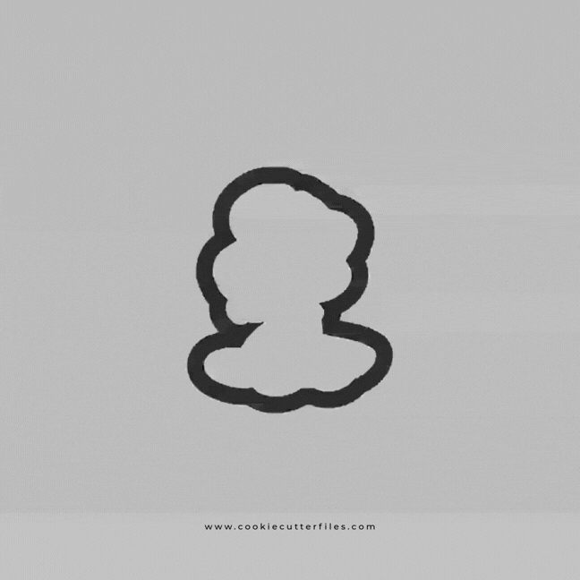 Arabian Little Princess Cookie Cutter STL Files Cookie Cutter Files