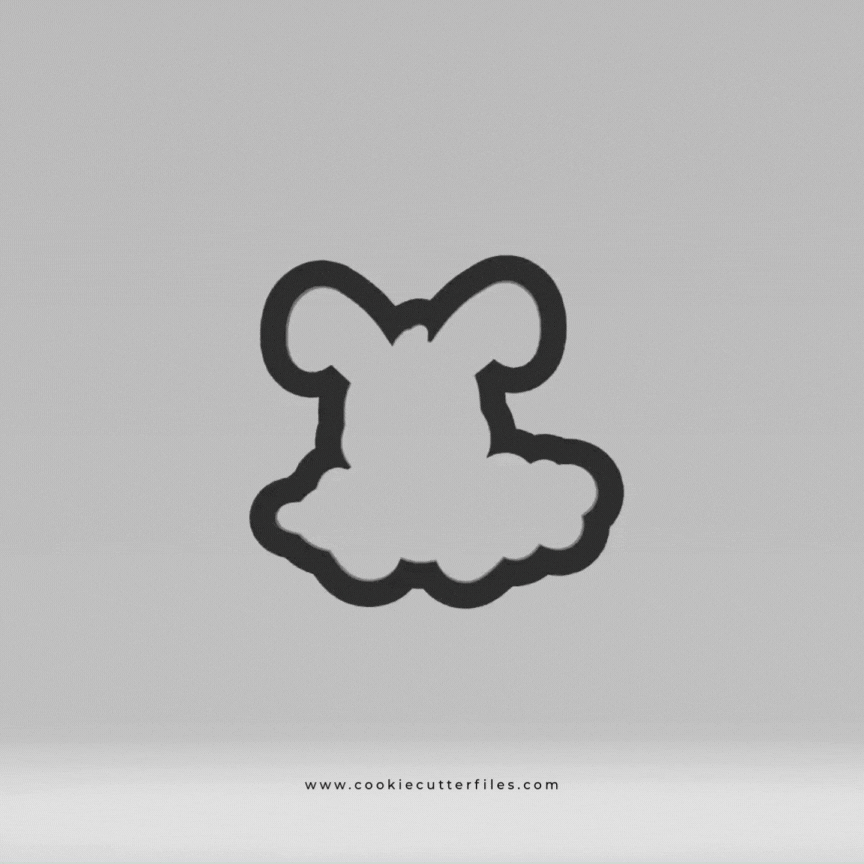 Bunny Holding Carrot Bunny House Surprise Cookie Cutter STL Files
