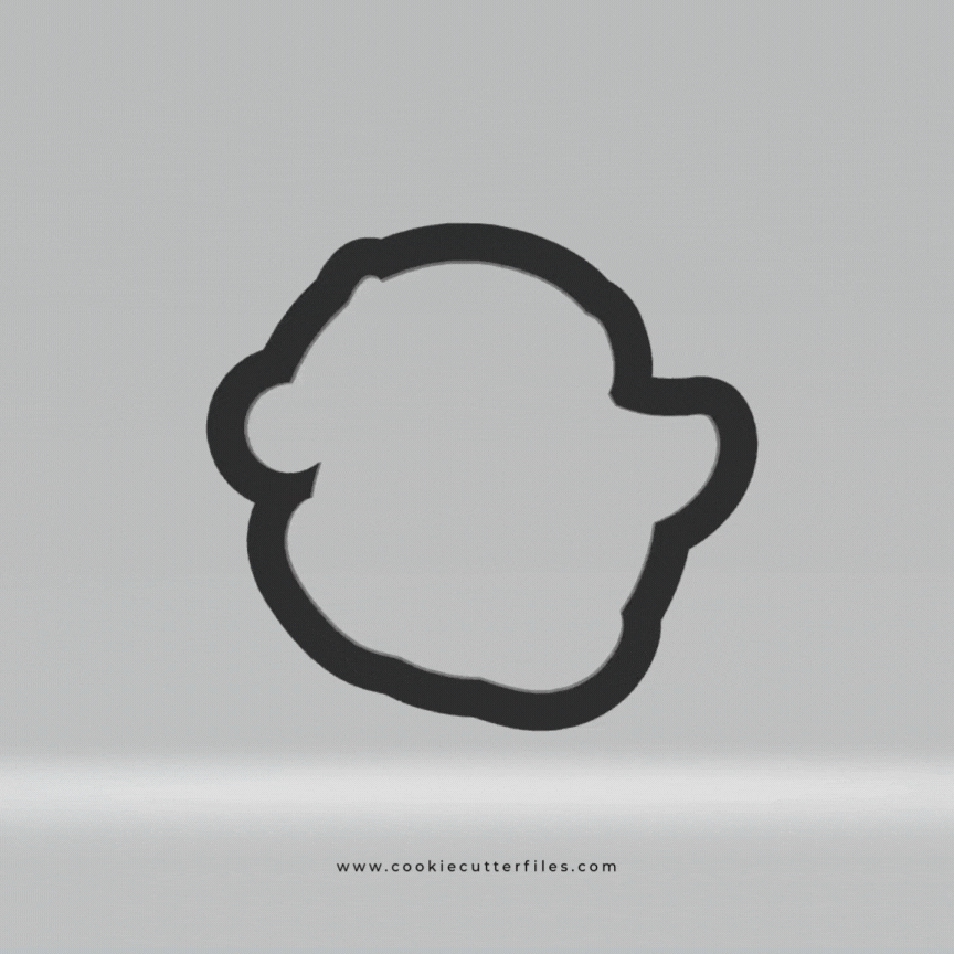 Tiger Animal Faces Santa Edition Cookie Cutter STL Files