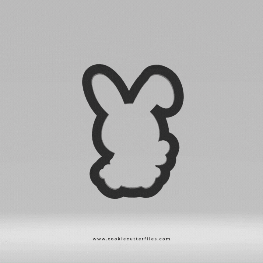Carrot Hold Baby Easter Bunny Cookie Cutter STL Files