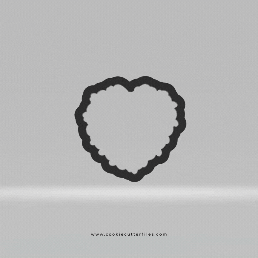 Flower Wreath Valentine Gifts Cookie Cutter STL Files