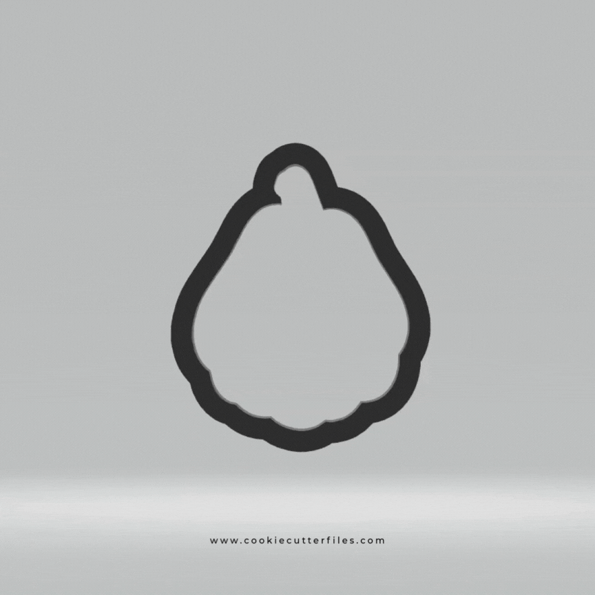 Pumpkin Tall Fall Harvest Cookie Cutter STL Files