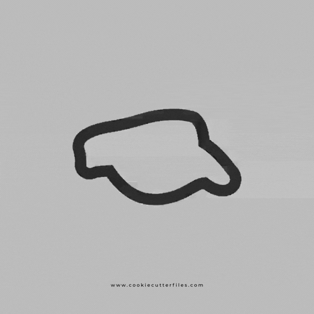 Golf Visor Hat Cookie Cutter STL Files Cookie Cutter Files