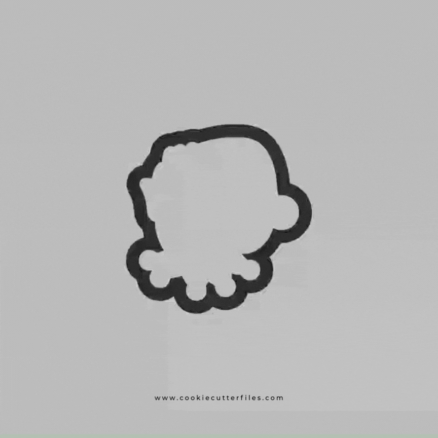 Elf Boy Christmas Faces Cookie Cutter STL Files