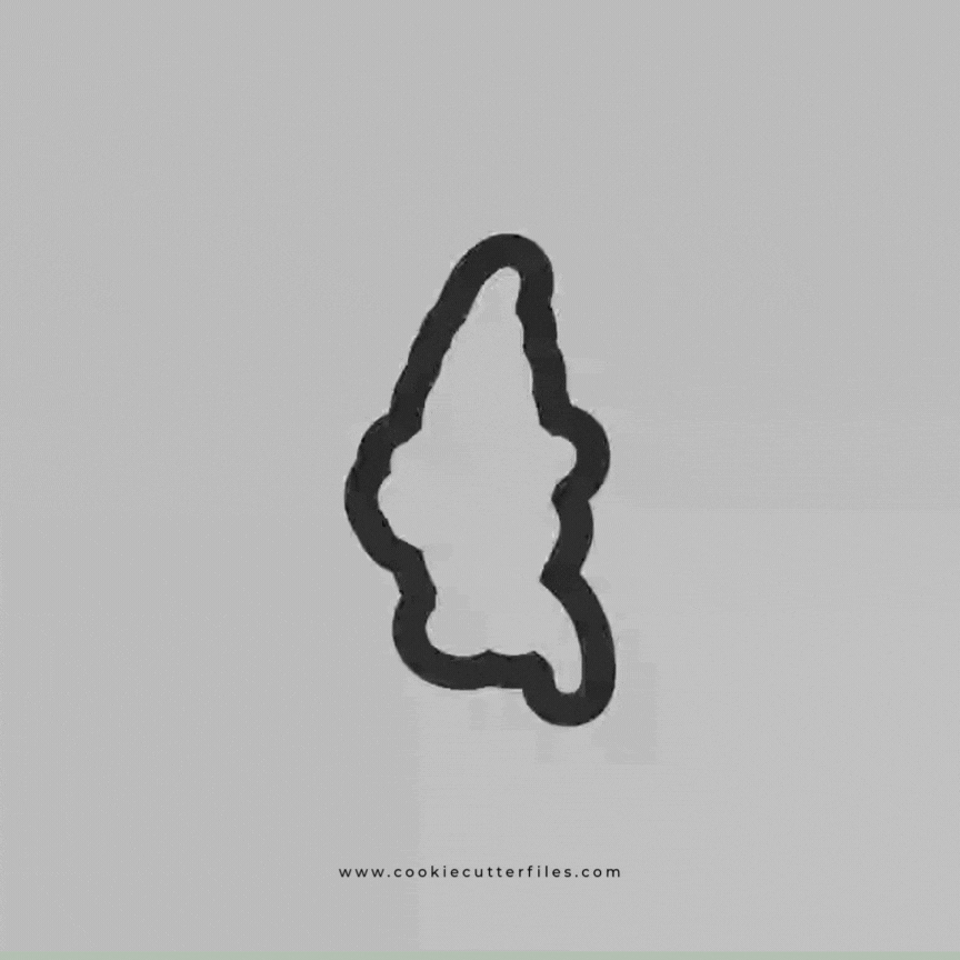Waving Christmas Winter Gnomes Cookie Cutter STL Files