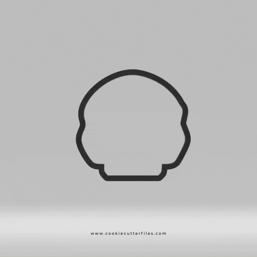 Skull Inspired Orange + Black Motorcycle Cookie Cutter STL Files