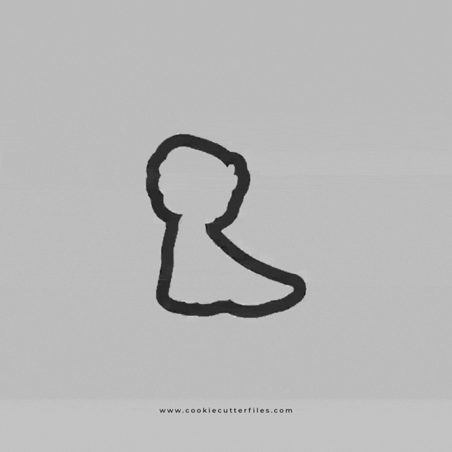 Ice Little Princess Cookie Cutter STL Files Cookie Cutter Files