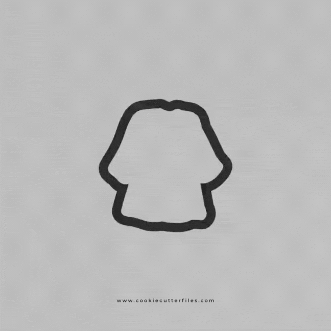 Gown Graduation Cookie Cutter STL Files