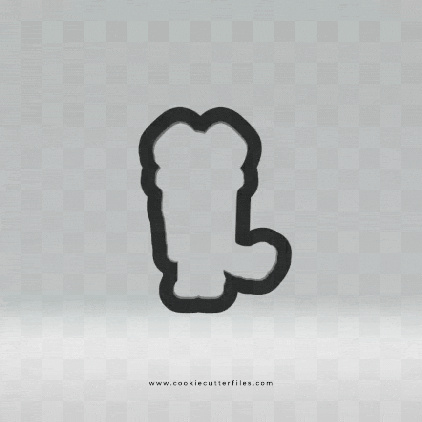 Teacher Inspired Blue Heeler Dog Cookie Cutter STL Files