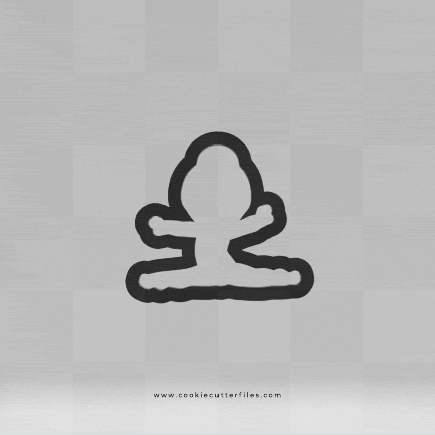 Side Splits Gymnast Girl Cookie Cutter STL Files