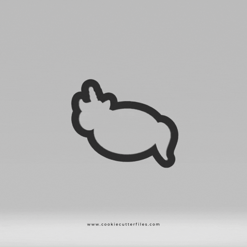Float Unicorn Pool Party Cookie Cutter STL Files
