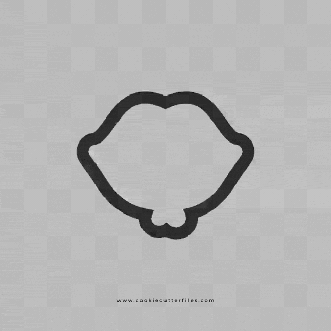 Galentine Balloon Lips Valentine Cookie Cutter STL Files Cookie Cutter Files