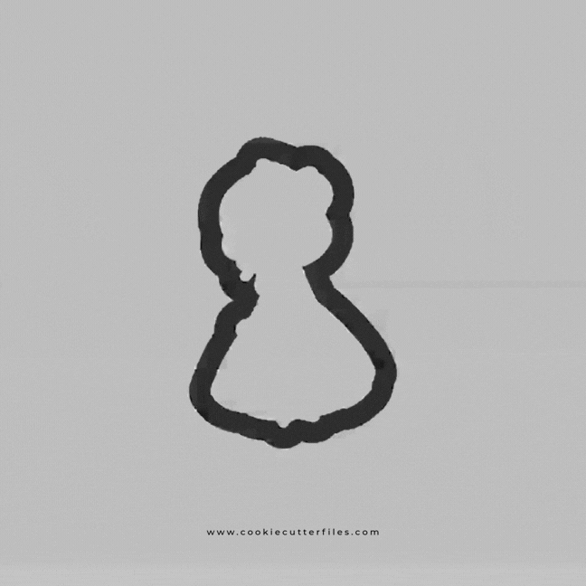 Snow Little Princess Cookie Cutter STL Files Cookie Cutter Files