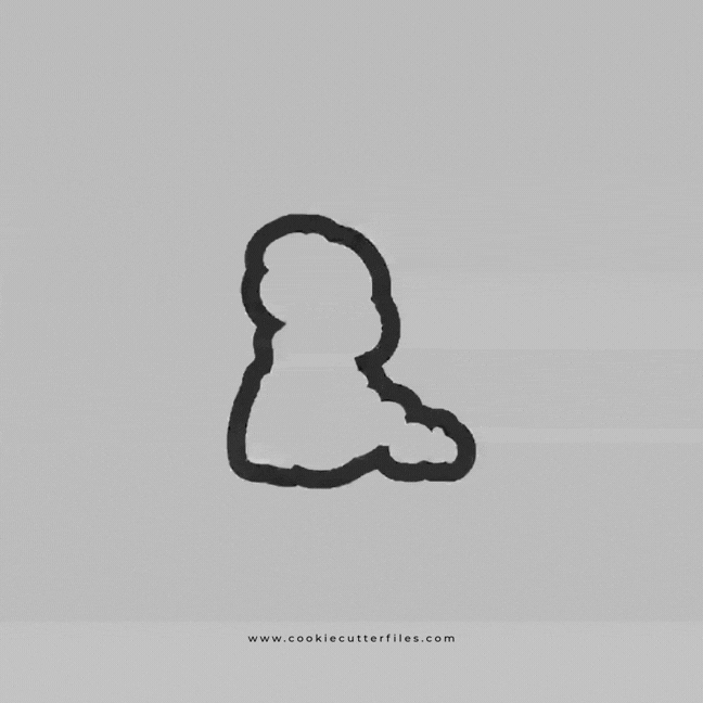 Golden Hair Little Princess Cookie Cutter STL Files Cookie Cutter Files