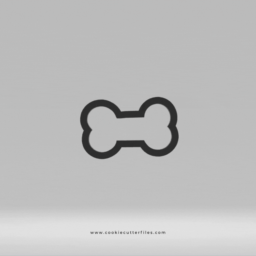 Bone Puppy Dog Cookie Cutter STL Files