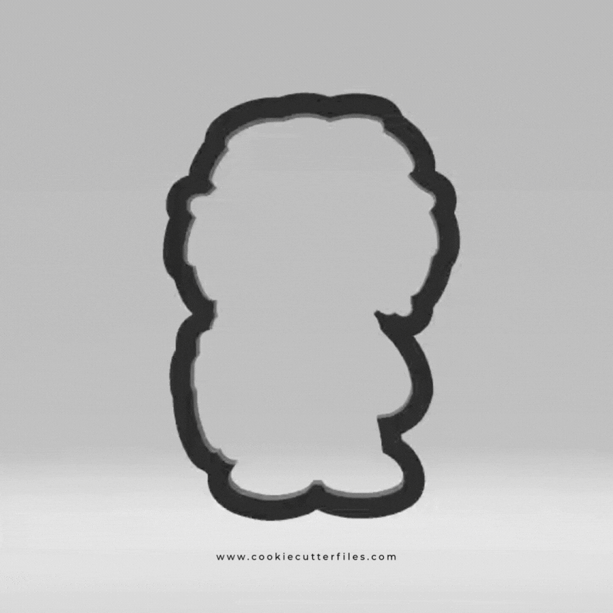 White Mask Horror Chibi Inspired Cookie Cutter STL Files