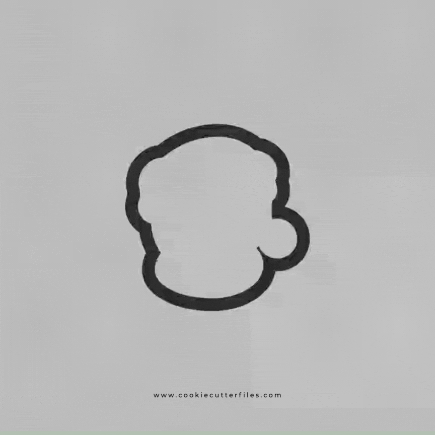 Teddy Bear Christmas Faces Cookie Cutter STL Files
