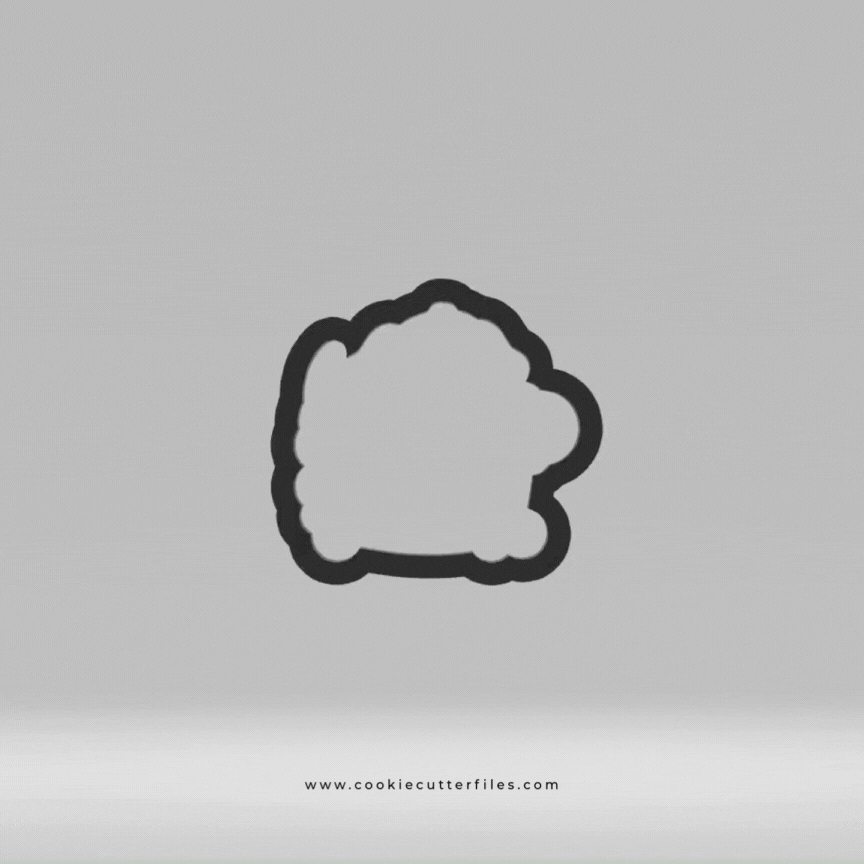 Bath Puppy Dog Cookie Cutter STL Files
