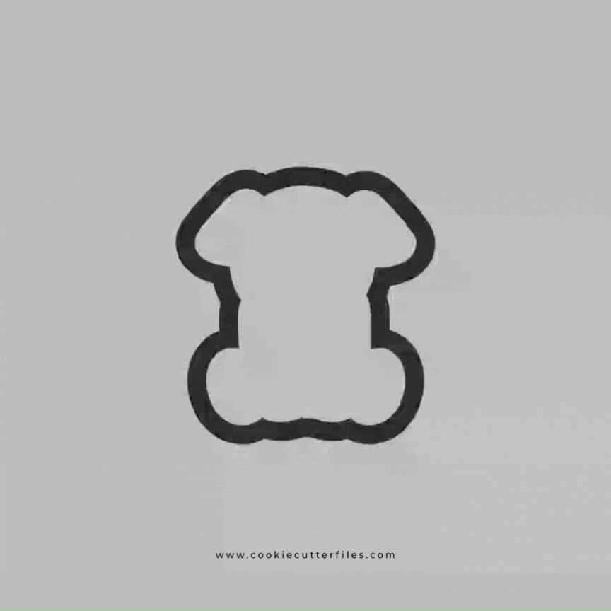 Puppy Valentine Animals Cookie Cutter STL Files