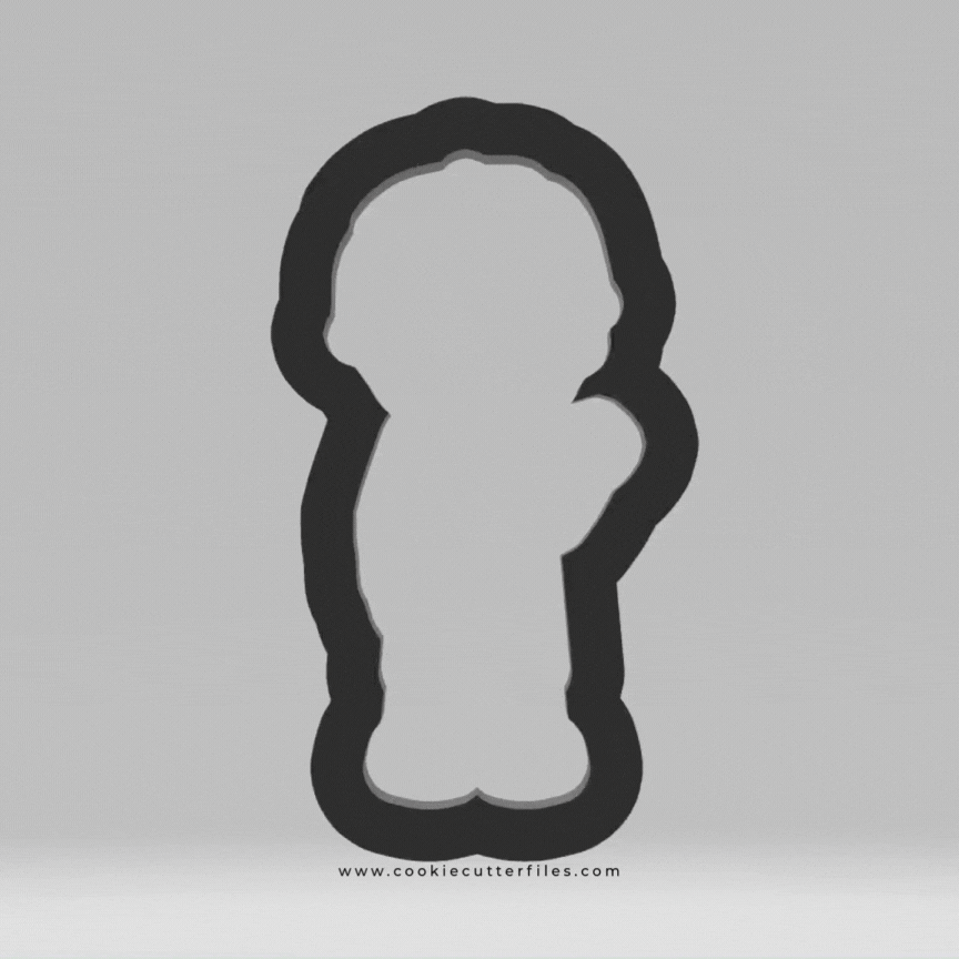 Boy One Scientist Kids Cookie Cutter STL Files