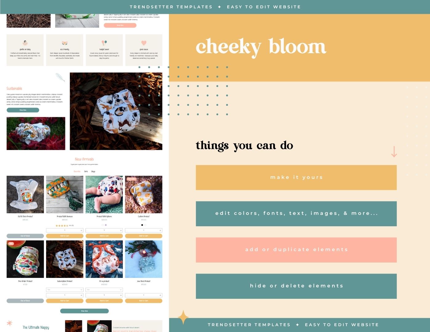 Cheeky Bloom Wix Studio Website Template