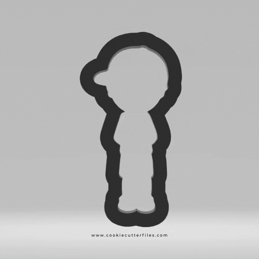 Boy Standing Earth Day Hero Cookie Cutter STL Files