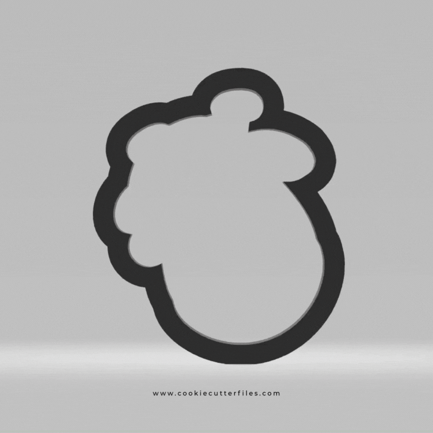 Giraffe Animal Faces Santa Edition Cookie Cutter STL Files