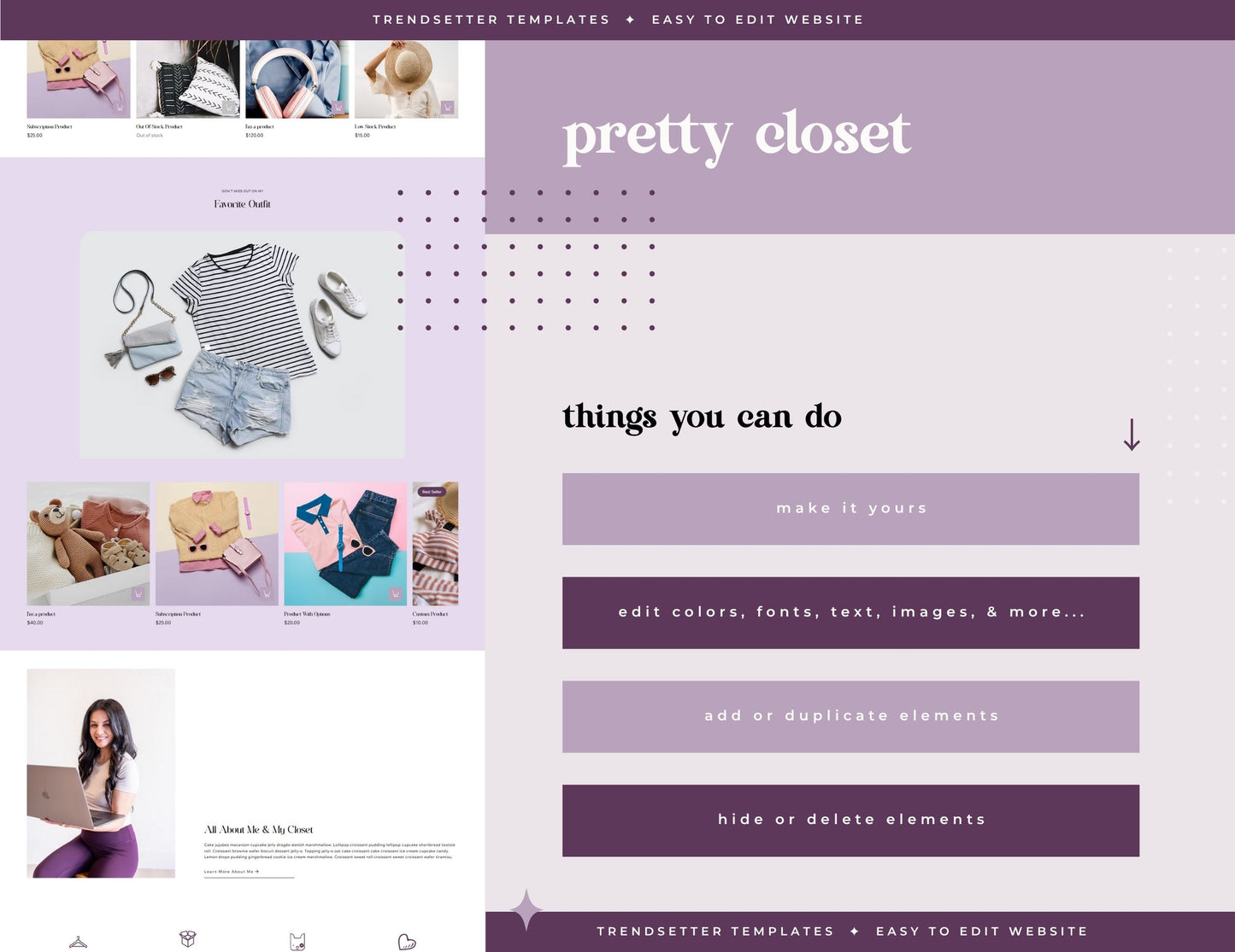 Pretty Closet Wix Studio Website Template