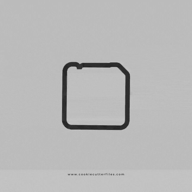 Floppy Disk Nostalgia 90s Cookie Cutter STL Files Cookie Cutter Files