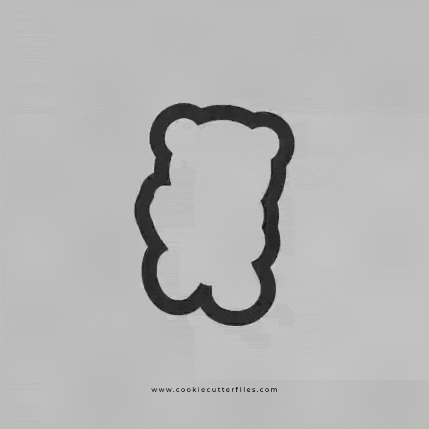 Bear Valentine Animals Cookie Cutter STL Files